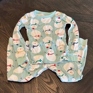 Carter's Snowman Print Pajama Set - Light Blue